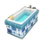 Blue Mosaic Porcelain Bathtub