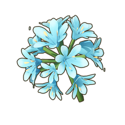 Blue and White Agapanthus Icon.png