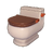 Chestnut Ceramic Toilet