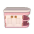 Pink & White Corner Cabinet