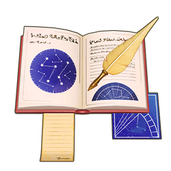 Quill Pen & Astrology Book Icon.png