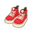 Red Platform Canvas Shoes