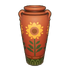 Sunflower Two-Handled Ceramic Vase